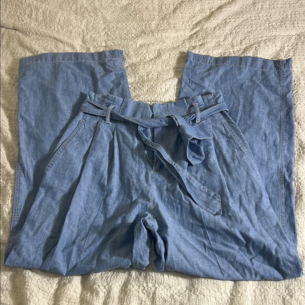 Zara 100% cotton Light Blue pants size XS